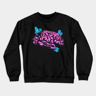 Crystals Brain - Pink and Blue Crewneck Sweatshirt